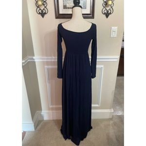 PinkBlush Maternity Maxi Dress Navy Blue. Size Small. Excellent Condition.